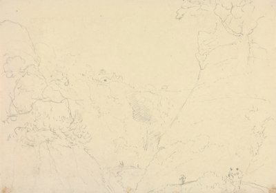 Skiss av en väg i en ravin av Capt. Thomas Hastings