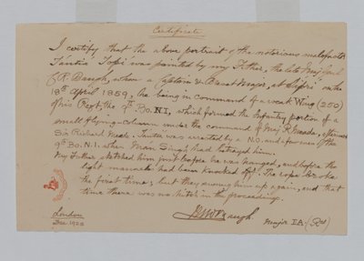 Tantia Topi, den indiska rebellledaren av Captain C.R. Baugh