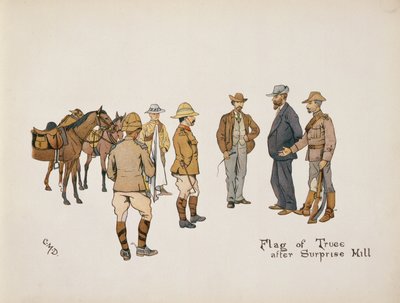 Vapenvilans flagga efter Surprise Hill, från The Leaguer of Ladysmith, 1900 av Captain Clive Dixon