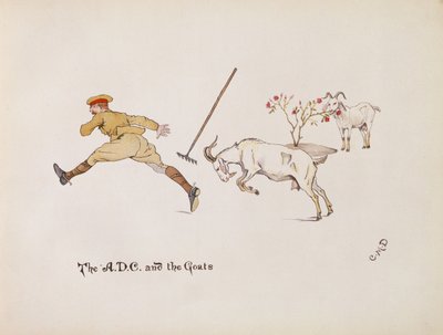 A.D.C. och getterna, från The Leaguer of Ladysmith, 1900 av Captain Clive Dixon