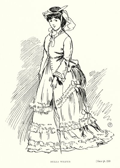 Dickens karaktär: Bella Wilfer (litho) av Captain Edward Henry Handley Read