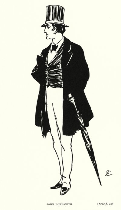 Dickens karaktär: John Rokesmith (litho) av Captain Edward Henry Handley Read