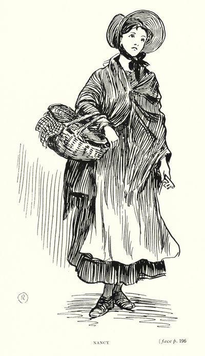Dickens karaktär: Nancy (litho) av Captain Edward Henry Handley Read