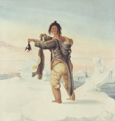 An Esquimaux of the Savage Islands, 1821 av Captain George Francis Lyon