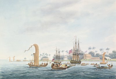 Point Venus, ön Otahytey, 1792 av Captain George Tobin