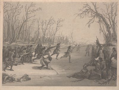 Ball Play of the Dahcota (Sioux) Indians, etsning av Charles Kennedy Burt (1823-92), senast december 1850 (etsning) av Captain Seth Eastman