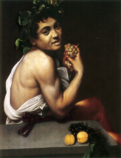 Självporträtt som Bacchus av Caravaggio