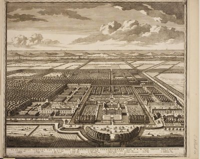 Frederik Henriks lustslott i Hornslaardyck nära Gravesand av Carel Allardt