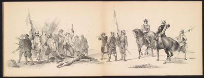 Masquerade of the Leiden Students, 1850 (Plåt 12) Intogt av Frederik Hendrik i 
