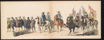 Masquerade of the Leiden Students, 1850 (skylt 9) Intogt av Frederik Hendrik i 