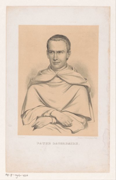 Porträtt av Jean-Baptiste Henri Lacordaire av Carel Christiaan Antony Last