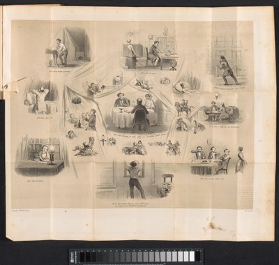 Tecknad i Leiden studentalmanacka, 1853 av Carel Christiaan Antony Last