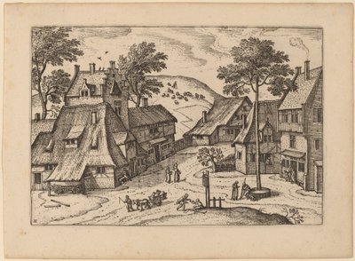 Bytorget med helgedom av Carel Collaert