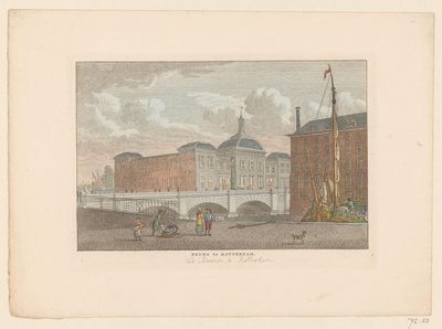 Utsikt över börsen i Rotterdam Börs i Rotterdam / La Bourse à Rotterdam (titel på objekt) av Carel Frederik Bendorp (I)