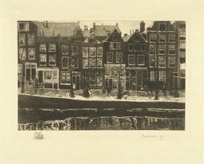 Lauriergracht av Carel Lodewijk Dake (signed by artist)