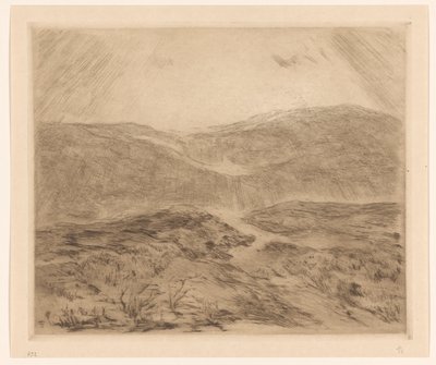 Dune landskap med solstrålar av Carel Nicolaas Storm van 