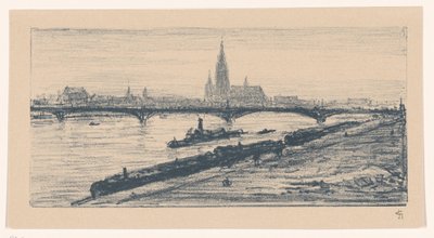 Utsikt över Frankfurt am Main av Carel Nicolaas Storm van 