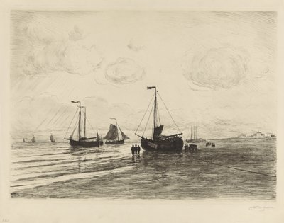 På stranden i Katwijk av Carel Nicolaas Storm van 