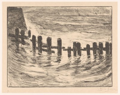 Pålarbete i Schelde nära Vlissingen av Carel Nicolaas Storm van 