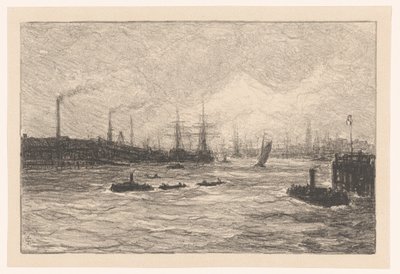 Hamburgs hamn av Carel Nicolaas Storm van 
