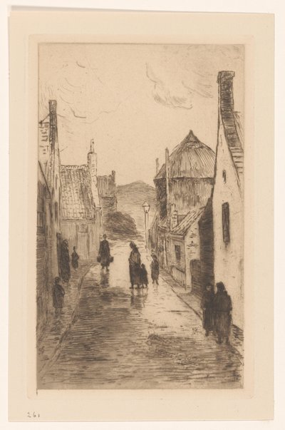 Gatuvy i Katwijk av Carel Nicolaas Storm van 