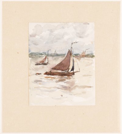 Segelfiskefartyg på Scheldt av Carel Nicolaas Storm van 