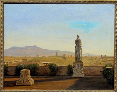 Panorama från Villa Mattei. Målning av Carl Christian Constantin Hansen (1804-1880) av Carl Christian Constantin Hansen