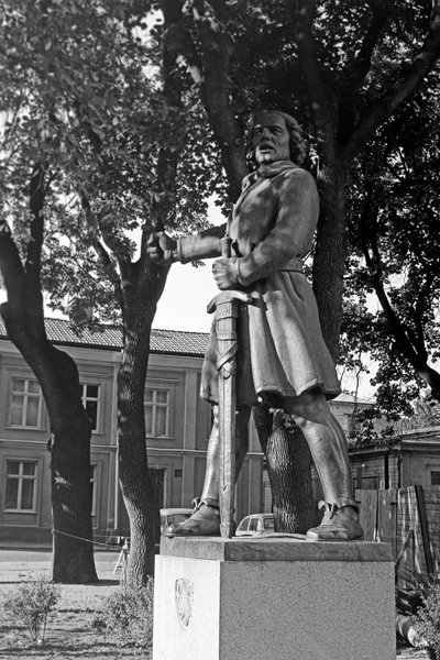Statue von Engelbrekt Engelbrektsson in Arboga, Schweden 1969 von Carl-Johan Eldh