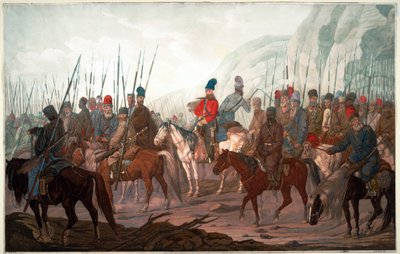 Uralkosackernas mars genom Böhmen av Carl Adolph Heinrich Hess