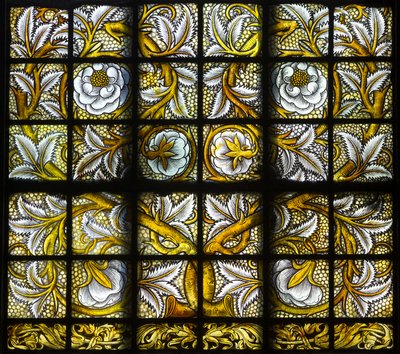 Foliate Quarries, 1884 (målat glas) av Carl Almquist