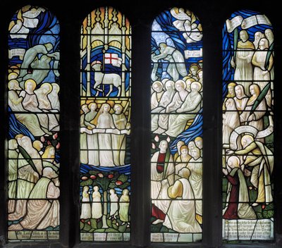Grappenhall, St Wilfrids, Shrigley & Hunt (1873-1982), Carl Almquist, The Worship Of The Lamb, 1886 av Carl Almquist