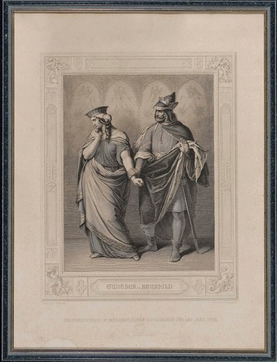 Nibelungenlied. Gunther och Brunhild, 1860. av Carl Arnold Gonzenbach