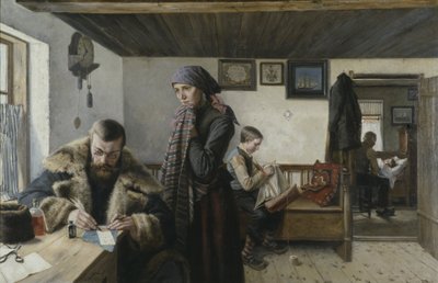 The Doctor Calls, ca 1900 (olja på duk) av Carl Aspelin