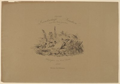 Sex landskapsstudier från naturen av Carl August Lebschee