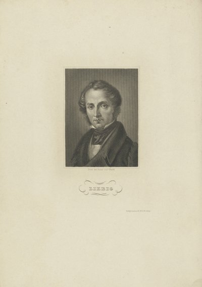 Porträtt av kemisten Justus von Liebig, ca. 1840. av Carl Barth