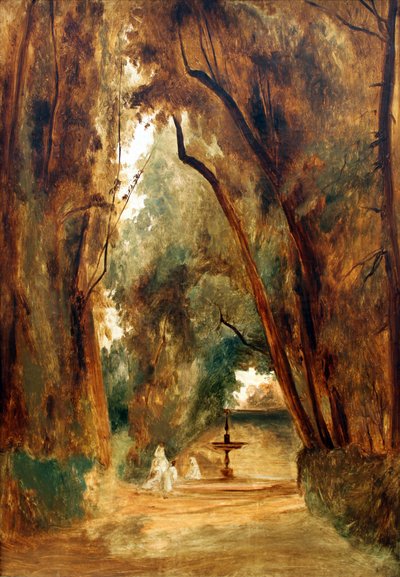 Park av Villa Borghese av Carl Blechen