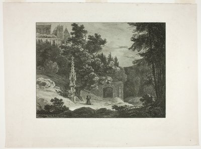Pilgrim i skogen av Carl Blechen