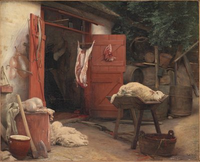 Ett slakteri i Hellebæk av Carl Bloch