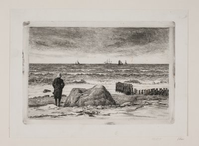 Blåsigt väder. Havsbit av Carl Bloch