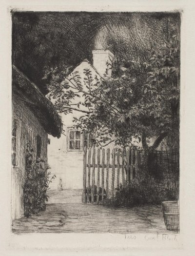 De två husen och fruktträdet av Carl Bloch