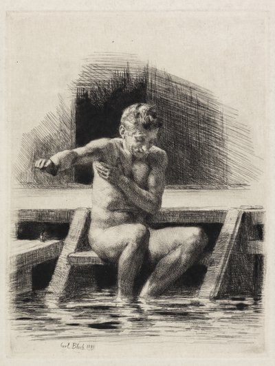 Den badande mannen av Carl Bloch