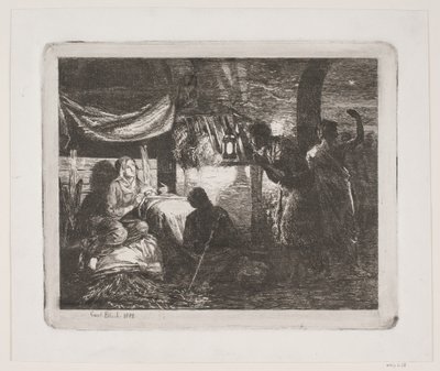 Tillbedjan av herdarna av Carl Bloch