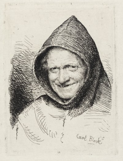Leende munk av Carl Bloch