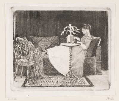 Läsande dam av Carl Bloch