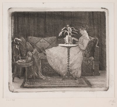 Läsande dam av Carl Bloch