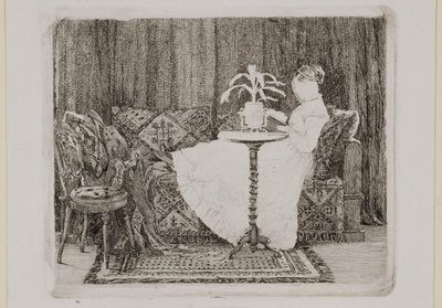 Läsande dam av Carl Bloch