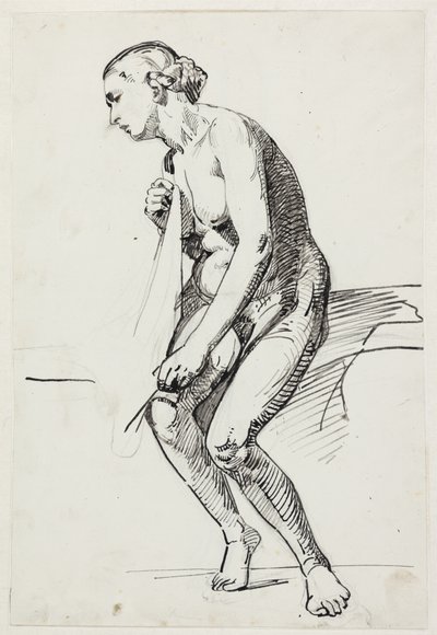 Studier till museets målning "Jairi dotter" (kms835) av Carl Bloch