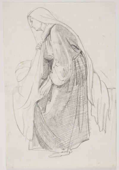 Studier till museets målning "Jairi dotter" (kms835) av Carl Bloch