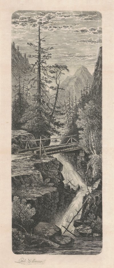 Vattenfall, Klippiga bergen av Carl C. Brenner