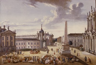 Utsikt över rådhuset, 1772 (se även 330437) av Carl Christian Baron